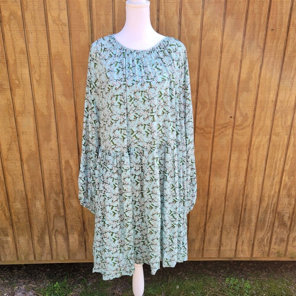 Eloquii Floral Open Back Bohemian Dress Womens Size 22/24 NWT